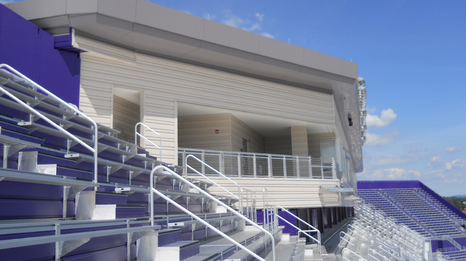 Multiple custom ALPOLIC colors feature on JMU stadium