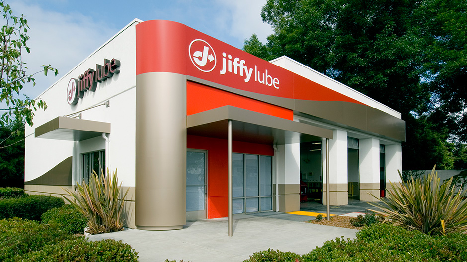 Jiffy Lube clad with Red and Bronze ALPOLIC MCM