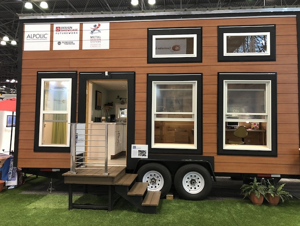 AIA Tiny House clad in ALPOLIC Timber MCM