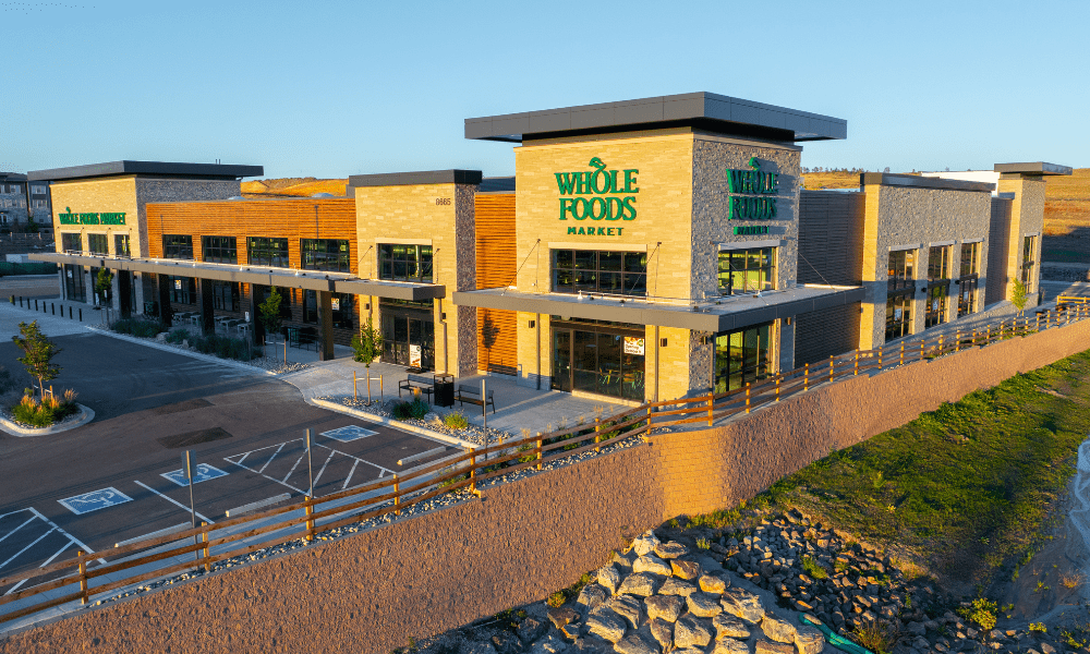 Corner view of Whole Foods, clad with ALPOLIC MCM