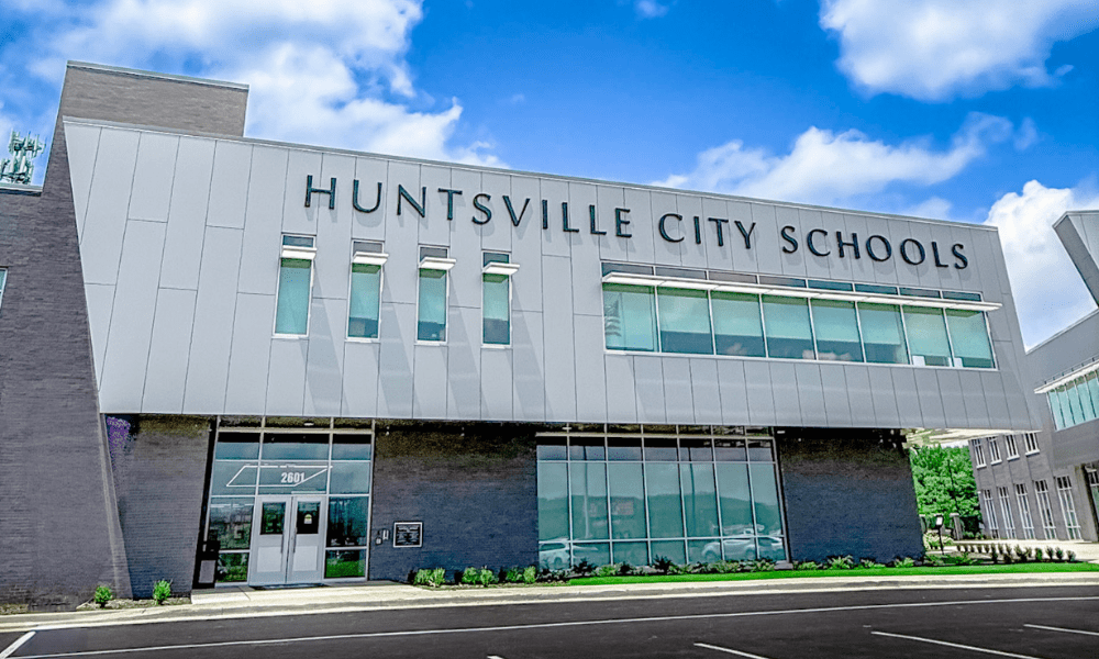 ALPOLIC Pewter metallic facade on Huntsville City Schools