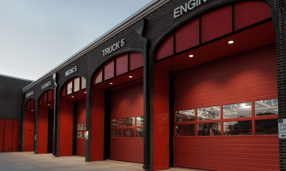 Plano fire station clad with ALPOLIC MCM