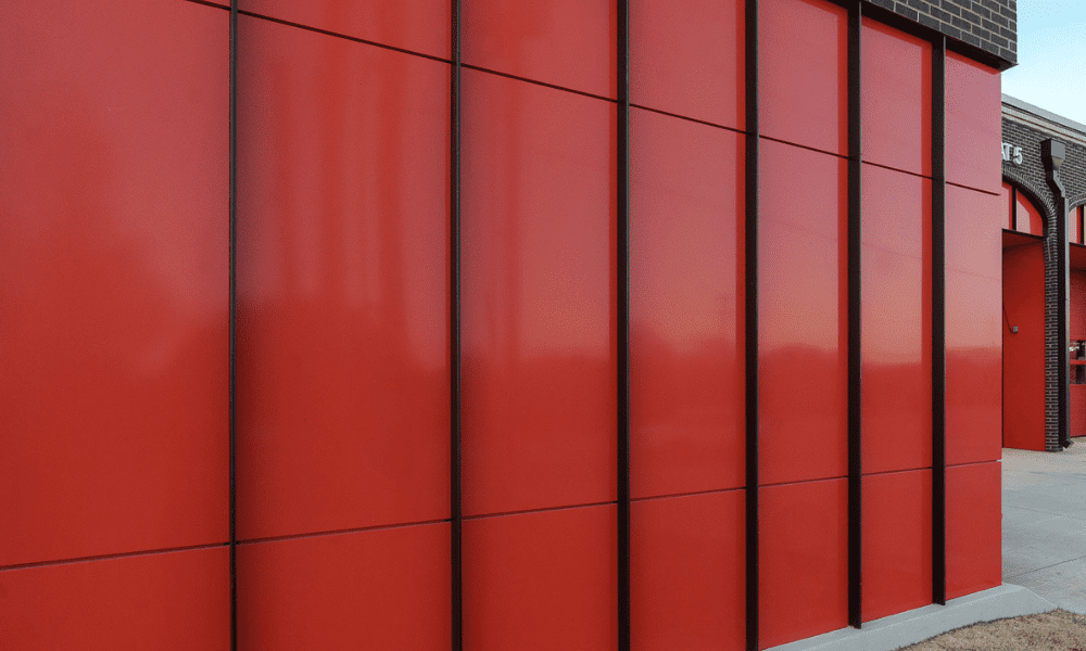 Fabricated ALPOLIC MCM Red wall